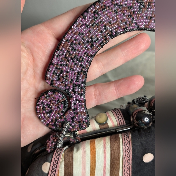 Mary Frances hand bag beads fabric - Picture 8 of 17